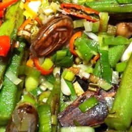 Sauteed Eggplant, Okra and Peppers