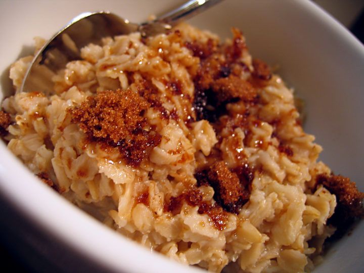 Overnight Steelcut Oats with Almond Butter and Honey