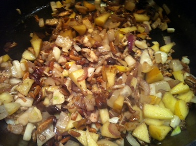 Stuffed Acorn Squash in Winter