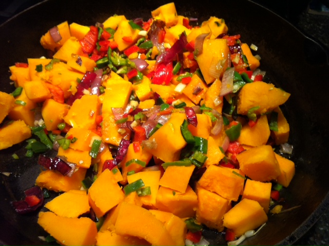 Winter Squash and Pepper Saute