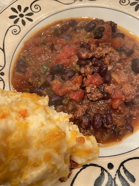 Bison Chili with Black Beans and Acorn Squash