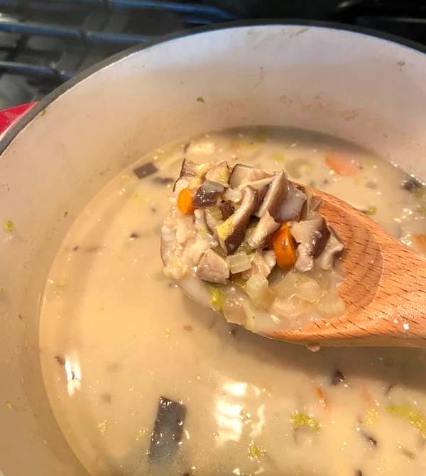 Mushroom Brown Rice Soup