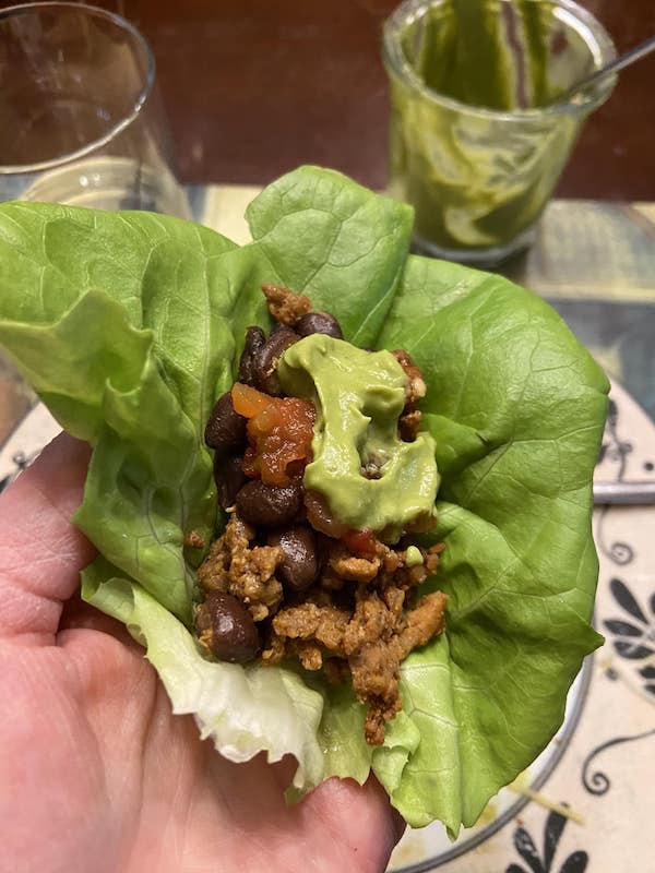 Chorizo and Black Bean Lettuce Cups